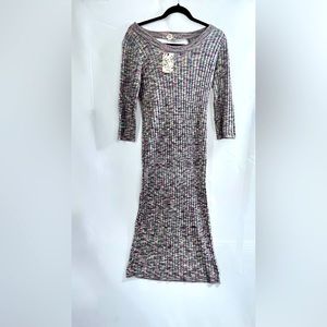 Pink Rose Multicolored sweater Dress